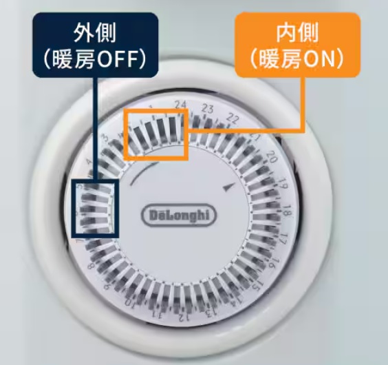 オイルヒーター】（24時間電子タイマー 3モード付）タイマーのセットの仕方がわかりません よくあるご質問 | デロンギ